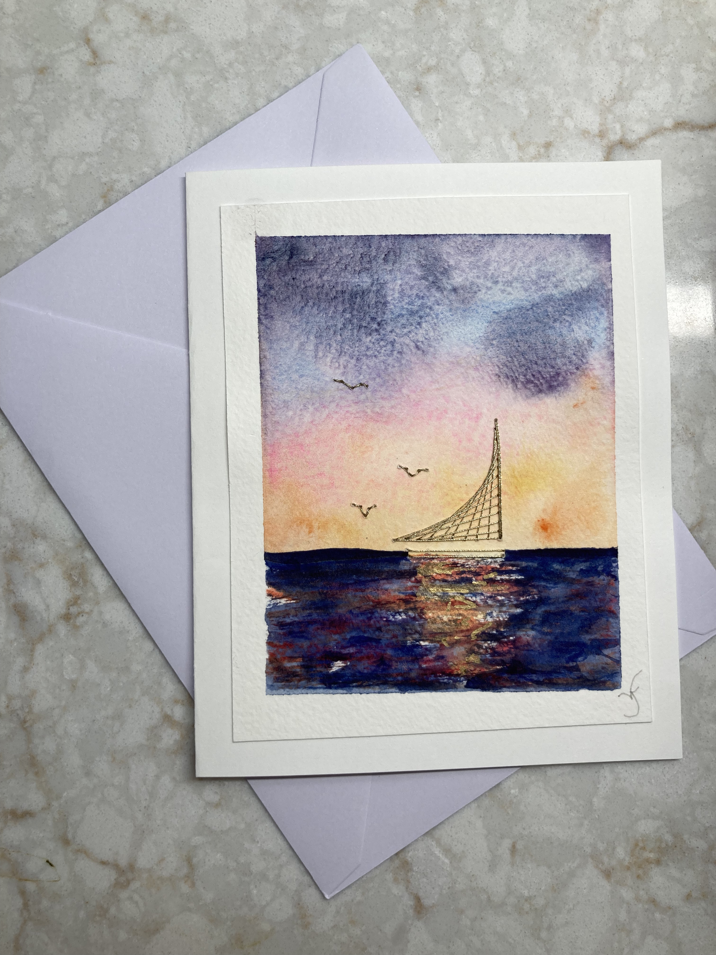Sunset sailboat