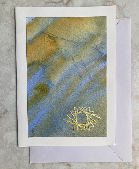Blue and yellow abstract