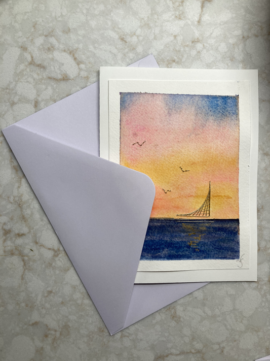 Sunset sailboat